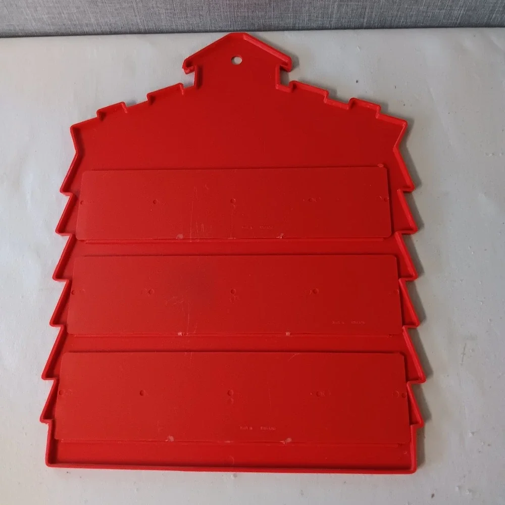 Vintage Red Plastic School House Years Picture Photo Frame 12 Year K-12 Growth